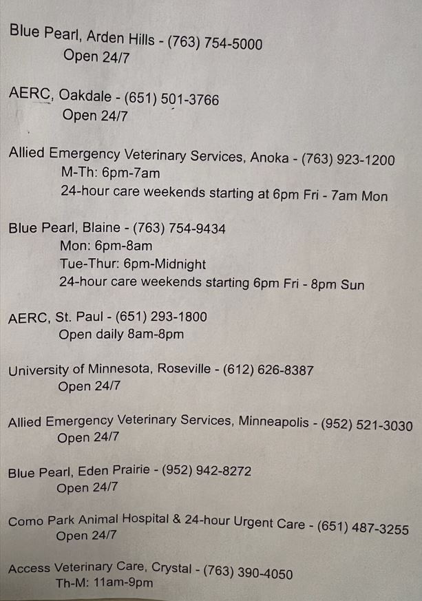 list of ERs